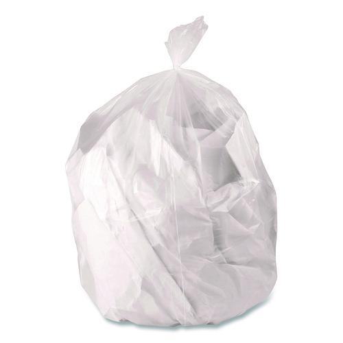Image of Boardwalk® H6036MCKR01 Low-Density Waste Can Liners, 30 gal, 0.5 mil, 30 x 36, Clear, Perforated Roll, 250/Carton
