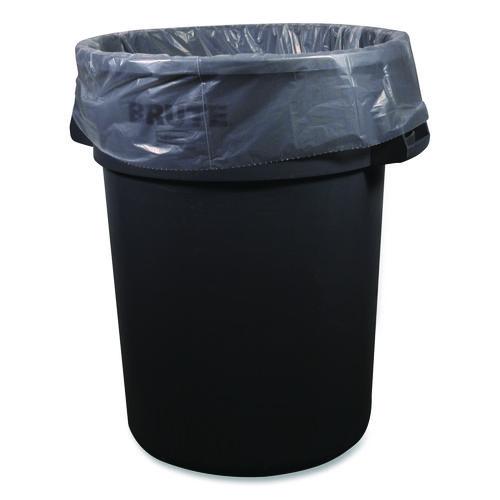 Image of Boardwalk® H7450PCKR01 Low-Density Waste Can Liners, 44 gal, 1.3 mil, 37 x 50, Clear, Perforated Roll, 100/Carton