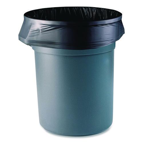 Image of Boardwalk® Z7660WKKR01 High-Density Can Liners, 60 gal, 22 mic, 38 x 60, Black, Perforated Roll, 150/Carton