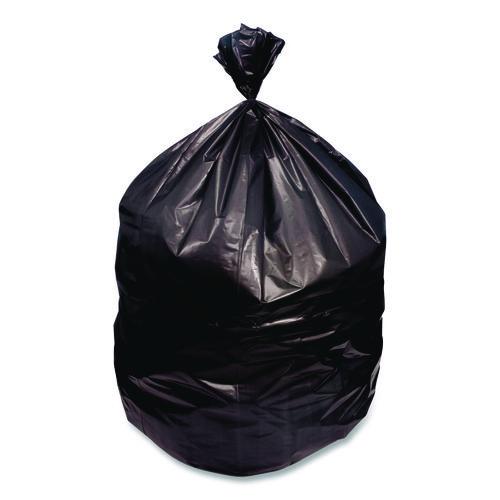 Image of Boardwalk® Z7660WKKR01 High-Density Can Liners, 60 gal, 22 mic, 38 x 60, Black, Perforated Roll, 150/Carton