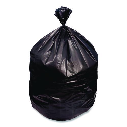 Image of Boardwalk® X7658AKKR01 Reprocessed Resin Can Liners, 60 gal, 1.5 mil, 38 x 58, Black, Perforated Roll, 100/Carton