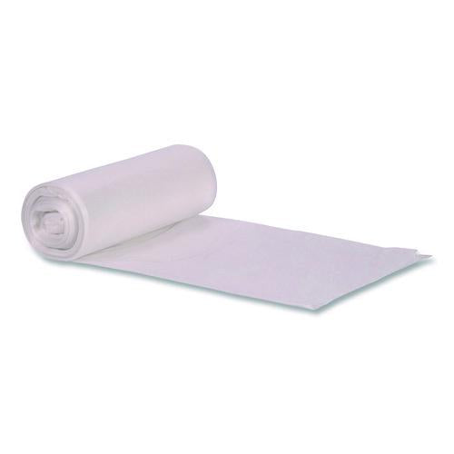 Image of BoardwalkÂ® Low-Density Waste Can Liners, 45 gal, 0.9 mil, 40 x 46, Clear, Perforated Roll, 100/Carton