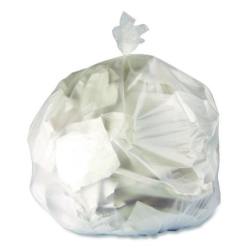 Image of Boardwalk® Z8648VNKR01 High-Density Can Liners, 56 gal, 16 mic, 43 x 48, Natural, Perforated Roll, 200/Carton