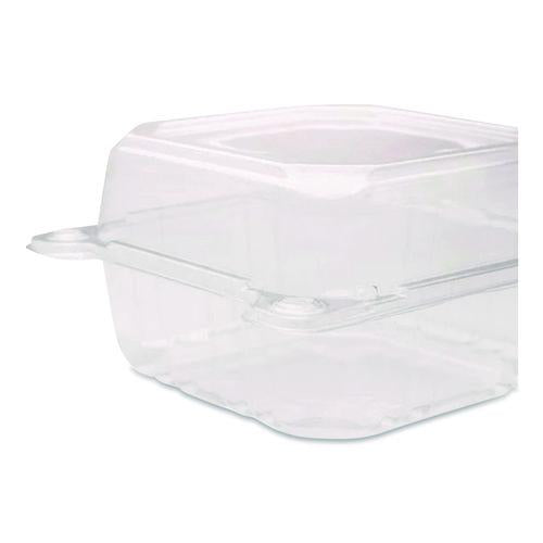 Image of Karat® FP-HC66PET-1C PET Plastic Hinged Container, 6 x 6 x 3.3, Clear, Plastic, 500/Carton