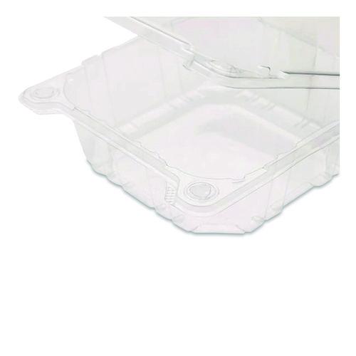 Image of Karat® FP-HC66PET-1C PET Plastic Hinged Container, 6 x 6 x 3.3, Clear, Plastic, 500/Carton