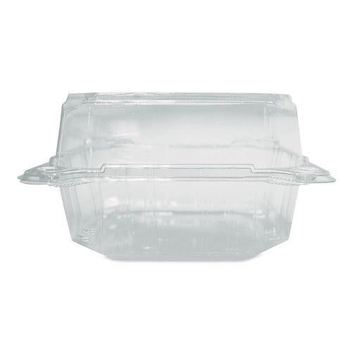 Image of Karat® FP-HC66PET-1C PET Plastic Hinged Container, 6 x 6 x 3.3, Clear, Plastic, 500/Carton