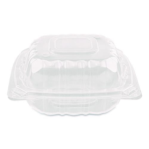 Image of Karat® FP-HC66PP-1C Polypropylene Plastic Hinged Container, 6 x 6 x 3.3, Clear, Plastic, 50/Pack, 6 Packs/Carton