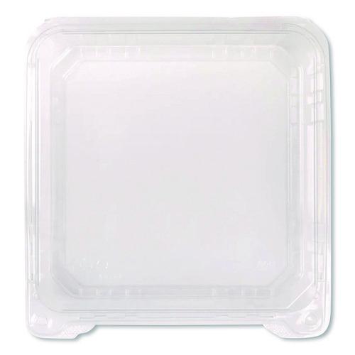 Image of Karat® FP-HC66PP-1C Polypropylene Plastic Hinged Container, 6 x 6 x 3.3, Clear, Plastic, 50/Pack, 6 Packs/Carton