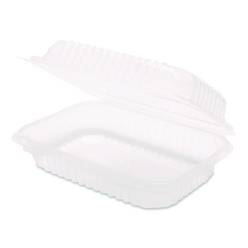 Image of Karat® FP-HC96PP-1C Polypropylene Plastic Hinged Container, 6 x 9 x 2.97, Clear, Plastic, 125/Pack, 2 Packs/Carton