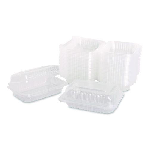 Image of Karat® FP-HC96PP-1C Polypropylene Plastic Hinged Container, 6 x 9 x 2.97, Clear, Plastic, 125/Pack, 2 Packs/Carton