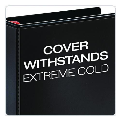 Image of Cardinal® 26311 XtraLife ClearVue Non-Stick Slant-D Ring Binder, 3 Rings, 1.5" Capacity, 11 x 8.5, Black