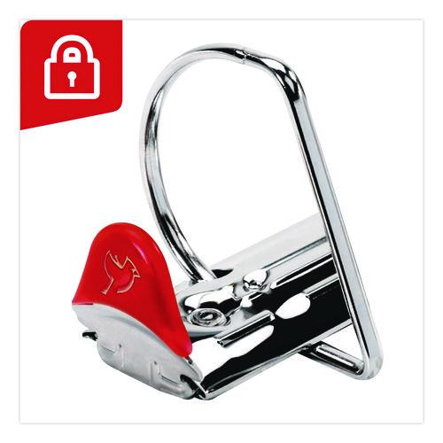 Image of Cardinal® 26311 XtraLife ClearVue Non-Stick Slant-D Ring Binder, 3 Rings, 1.5" Capacity, 11 x 8.5, Black