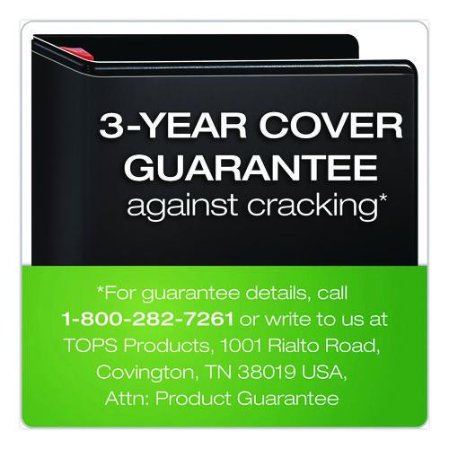 Image of Cardinal® 26311 XtraLife ClearVue Non-Stick Slant-D Ring Binder, 3 Rings, 1.5" Capacity, 11 x 8.5, Black