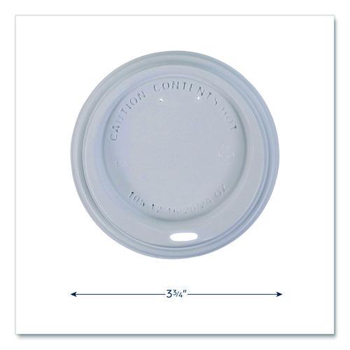 Image of FLAVIAÂ® Hot Beverage Paper Cup Lids 10 oz, Fits FLAVIA 10 oz Paper Cup, White, 100/Sleeve, 10 Sleeves/Carton