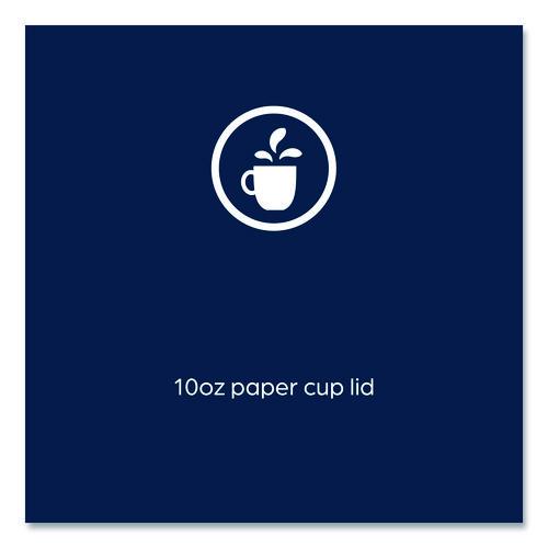 Image of FLAVIAÂ® Hot Beverage Paper Cup Lids 10 oz, Fits FLAVIA 10 oz Paper Cup, White, 100/Sleeve, 10 Sleeves/Carton