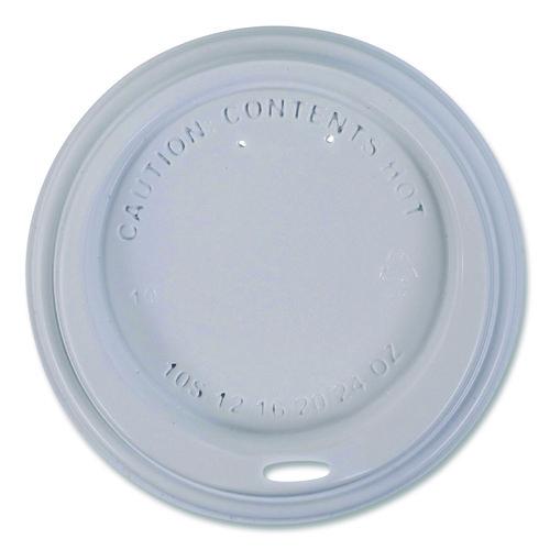 Image of FLAVIAÂ® Hot Beverage Paper Cup Lids 10 oz, Fits FLAVIA 10 oz Paper Cup, White, 100/Sleeve, 10 Sleeves/Carton