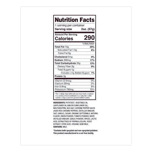 Image of Uglies® DFN26181 Kettle Potato Chips, Buffalo Ranch, 2 oz Bags, 24/Carton