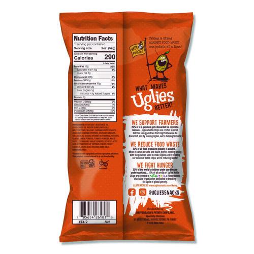 Image of Uglies® DFN26181 Kettle Potato Chips, Buffalo Ranch, 2 oz Bags, 24/Carton