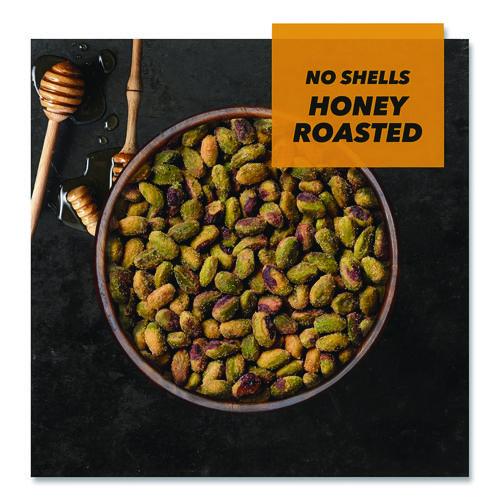 Image of Wonderful® PAR91086 No Shells Honey Roasted Pistachios, 2.25 oz Bags, 8/Box