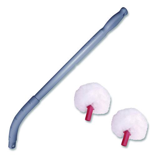 Image of Unger® BSCOR Toilet Bowl Swab, 26" Handle, Gray/Red/White
