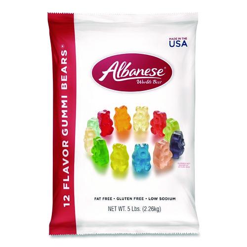 Image of Albanese® World™s Best ACG51200 Gummi Bears, 12 Assorted Fruit Flavors, 5 lb Bag