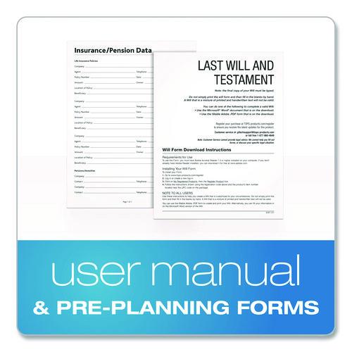 Image of Adams® K307 Last Will and Testament Digital Forms Kit with Manual and Estate Guide, Inkjet/Laser, 8.5 x 11, Unlimited Number of Forms