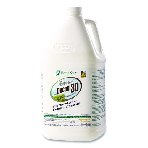 Image of Benefect® 20476 Botanical Decon 30 Disinfectant Cleaner, Light Lemon and Thyme Scent, 1 gal Bottle
