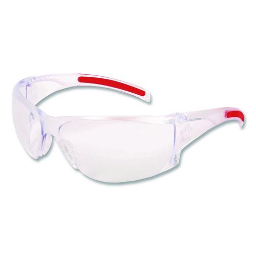 Image of MCR Safety HK110AF Hulk HK1 Series Safety Glasses, Clear/Red Full Frame, Clear Dual Lens