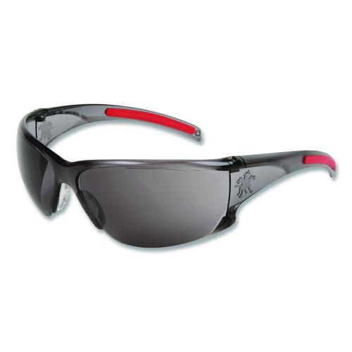 Image of MCR Safety HK112AF Hulk HK1 Series Safety Glasses, Smoke/Red Full Frame, Gray Dual Lens
