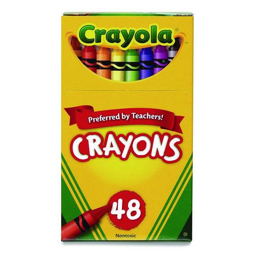 Image of Crayola® 52-0048 Classic Color Crayons, Classic Flip-Top Box with Tiered Sleeves, Regular Size, 0.31" x 3.63", 48 Assorted Colors, 48/Box