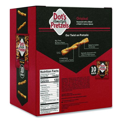 Image of Dot's Pretzels® DDP71943 Original Pretzels, 1 oz Bag, 10/Box