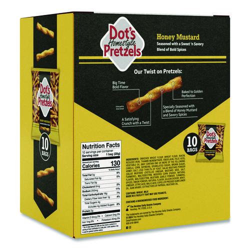 Image of Dot's Pretzels® DDP71948 Honey Mustard Pretzels, 1 oz Bag, 10/Box