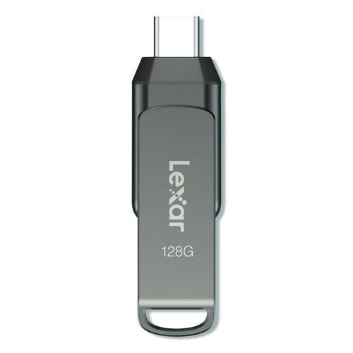 Image of Lexar JumpDrive D400 USB 3.1 Flash Drive, 128 GB, Titanium
