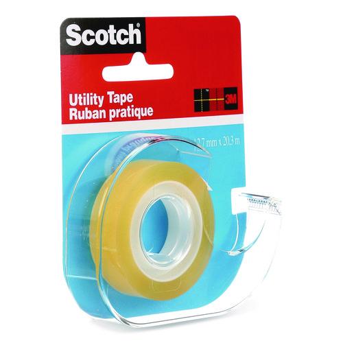 Image of Scotch® RK-2S Utility Tape in Handheld Dispenser, 1" Core, 0.5" x 22.22 yds, Clear
