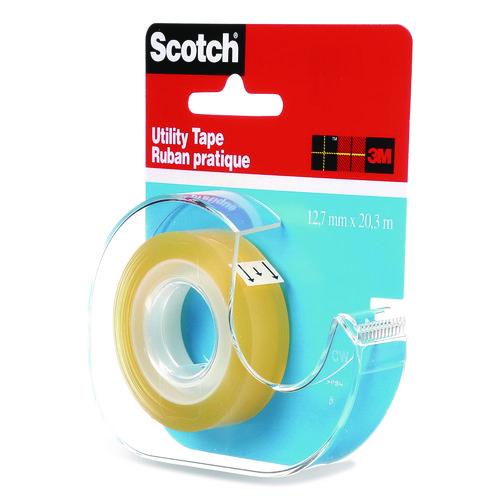 Image of Scotch® RK-2S Utility Tape in Handheld Dispenser, 1" Core, 0.5" x 22.22 yds, Clear