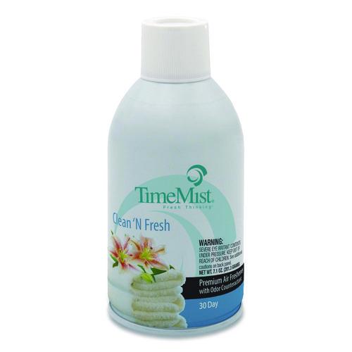 Image of TimeMist® 1042771 Premium Metered Air Freshener Refill, Clean N Fresh, 7.1 Oz Aerosol Spray