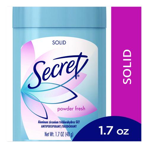 Image of Secret® 12442 Invisible Solid Anti-Perspirant and Deodorant, Powder Fresh Scent, 1.7 oz Stick