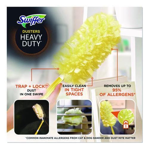 Image of Swiffer® 99035 Heavy Duty Dusters Refill, Trap + Lock Fiber, Yellow, 11/Box