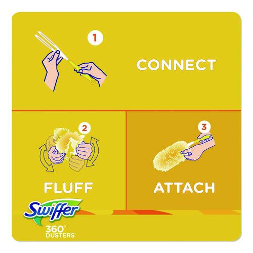 Image of Swiffer® 99035 Heavy Duty Dusters Refill, Trap + Lock Fiber, Yellow, 11/Box