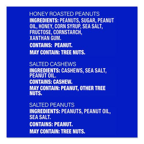 Image of Planters® HOR02392 Salted Nuts Variety Pack, Assorted Flavors, 1.5 oz/1.75 oz Packs, 24/Carton