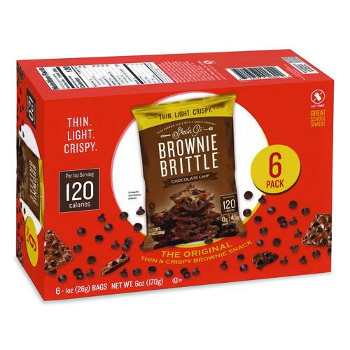 Image of Sheila G™s Brownie Brittle SGB01622 Chocolate Chip Crisps, 1 oz Bag, 6/Pack