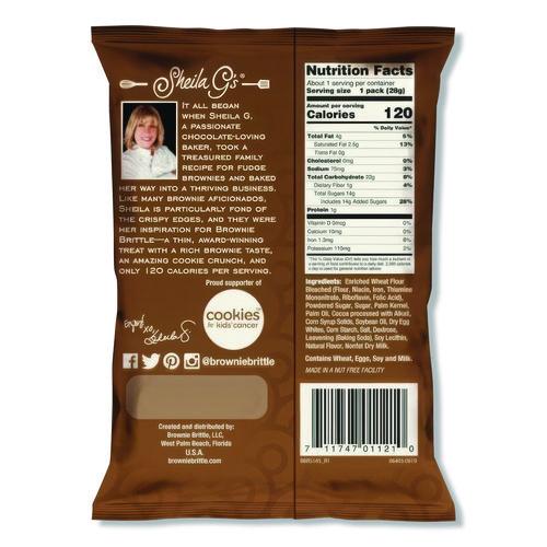 Image of Sheila G™s Brownie Brittle SGB01622 Chocolate Chip Crisps, 1 oz Bag, 6/Pack