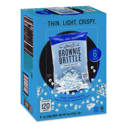Image of Sheila G™s Brownie Brittle SGB01622 Chocolate Chip Crisps, 1 oz Bag, 6/Pack
