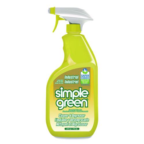 Image of Simple Green® 3010001214002 Industrial Cleaner And Degreaser, Concentrated, Lemon, 24 Oz Spray Bottle, 12/carton