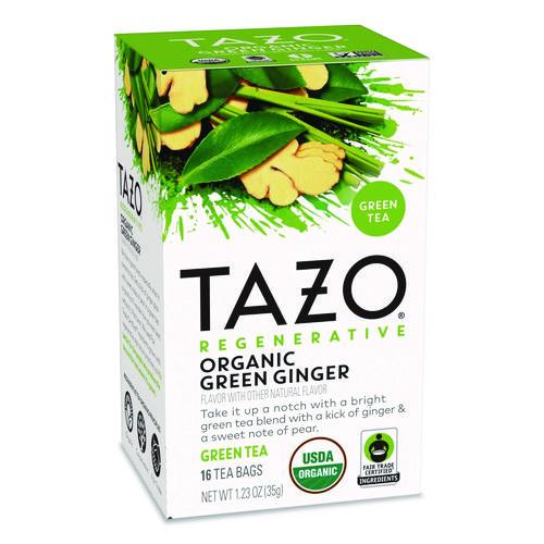 Image of Tazo® TAZ00356 Tea Bags, Organic Green Ginger, 16/Box