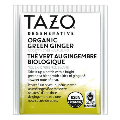 Image of Tazo® TAZ00356 Tea Bags, Organic Green Ginger, 16/Box