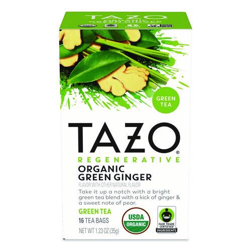 Image of Tazo® TAZ00356 Tea Bags, Organic Green Ginger, 16/Box