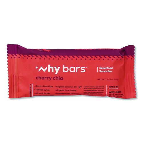 Image of Why Bars WHY16205 Superfood Snack Bar, Cherry Chia, 2.04 oz Bar, 12/Box