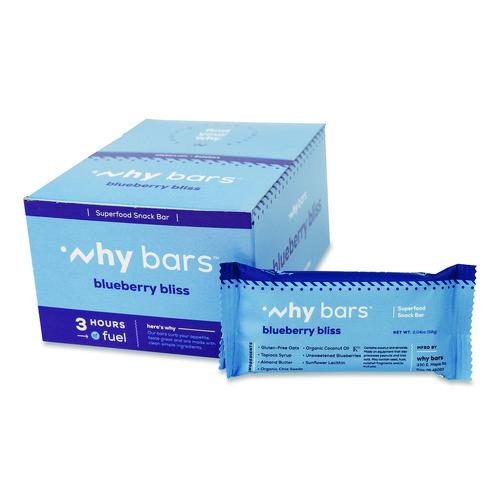 Image of Why Bars WHY16209 Superfood Snack Bar, Blueberry Bliss, 2.04 oz Bar, 12/Box