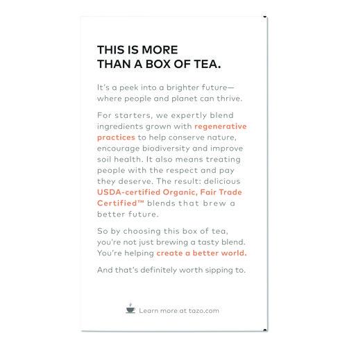 Image of TazoÂ® Tea Bags, Organic Refresh Mint, 16/Box